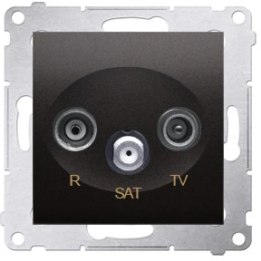Kontakt-Simon SIMON54 RTV/SAT antenos lizdas antracitas - DASP.01/48