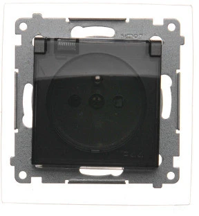 Kontakt-Simon Socket SIMON54 hermetiškas 1 kryptis be 16A IP44 antracito - DGZ1BZ.01/48A