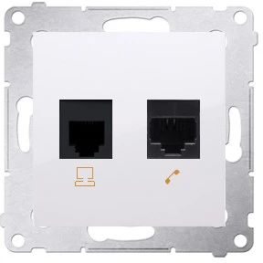 Kontak Simon UŽBAIGIMO LIZDUKAS RJ-45 + RJ-12 D5T.01/11-SIMON54