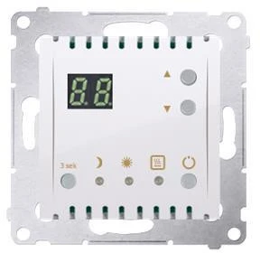 Kontakt-Simon Simon 54 Skaitmeninis termostatas su vidinio temperatūros jutiklio balto žiedo moduliu (DTRNW.01/11)