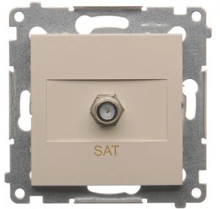 Kontakt-Simon Vienos antenos lizdas SIMON54 SAT kremas - DASF1.01/41