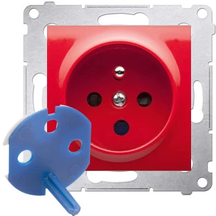 Kontak Simon DATA SINGLE SOCKET OUTLET WITH SOCKET ACCESS ELEMENT DGD1.01/22-SIMON54 250 V 16 A