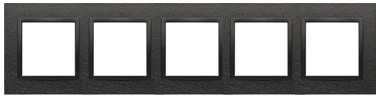 Kontakt Simon DRN5/83 Simon 54 Nature 5 dalių metalinis rėmas, Inox Dark DRN5/83