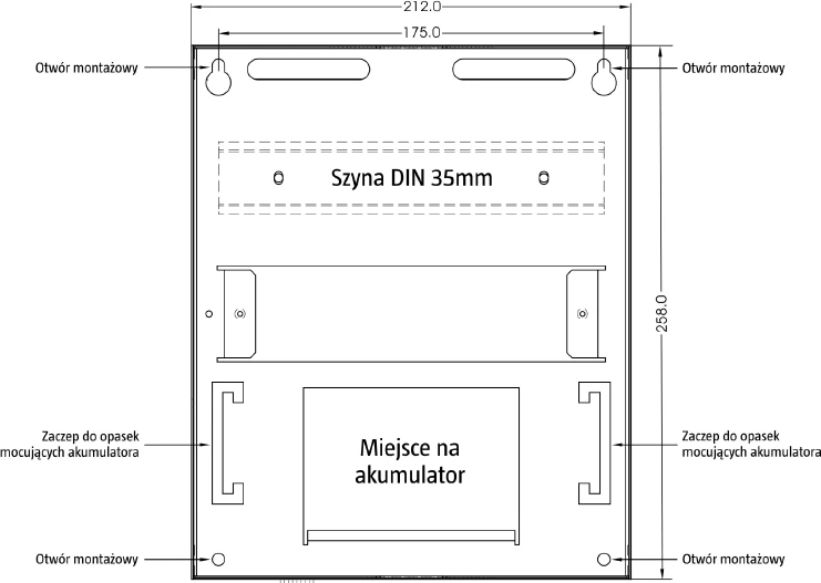 ROGER PR402DR-SET techninis montavimo brėžinys