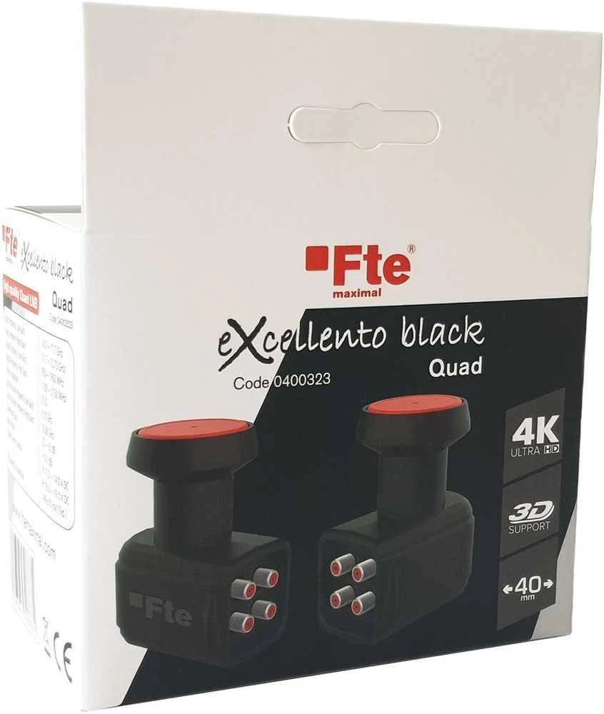 „Konwerter Quad FTE eXcellento“ juodas LTE 0,1 dB