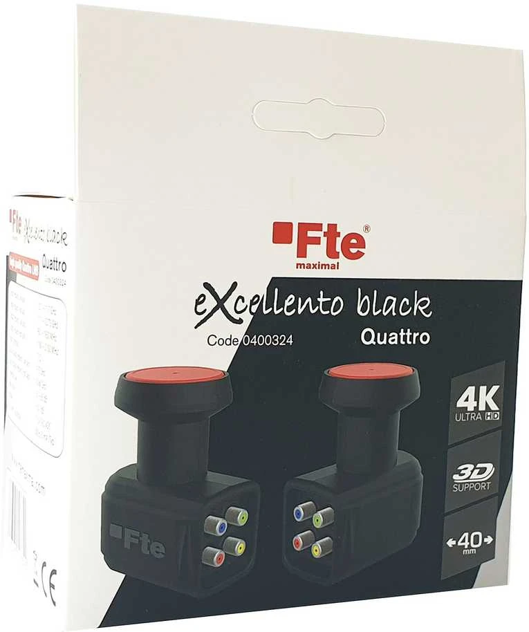 „Quattro FTE eXcellento“ juodas LTE 0,1 dB LNB