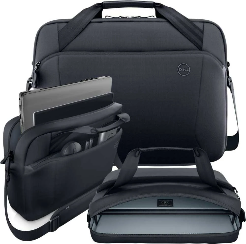 Dell | Ecoloop Pro Slim Briefcase | Tinka iki 15.6 " | Briefcase | Shoulder strap | Atsparus vandeniui | Juodas