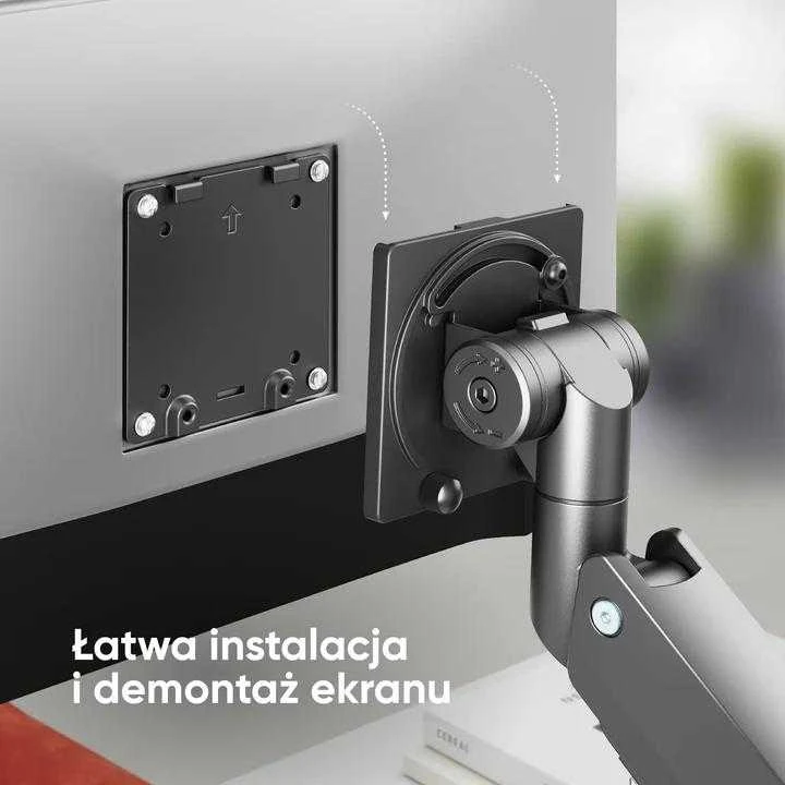 ONKRON G130-B Pasukamas ir pakreipiamas stalo laikiklis 17–57 colių monitoriams, maks. 27 kg, su rotacija, juodas