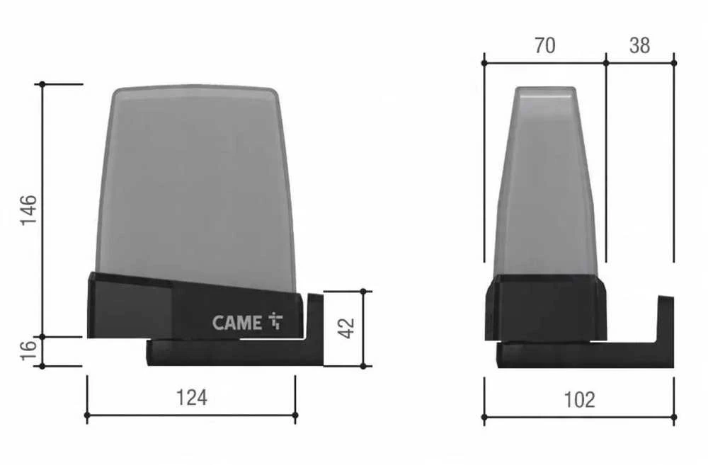 CA1 Lampa CAME KRX1FXSO oranžinė LED 24/230V (806LA-0010)
