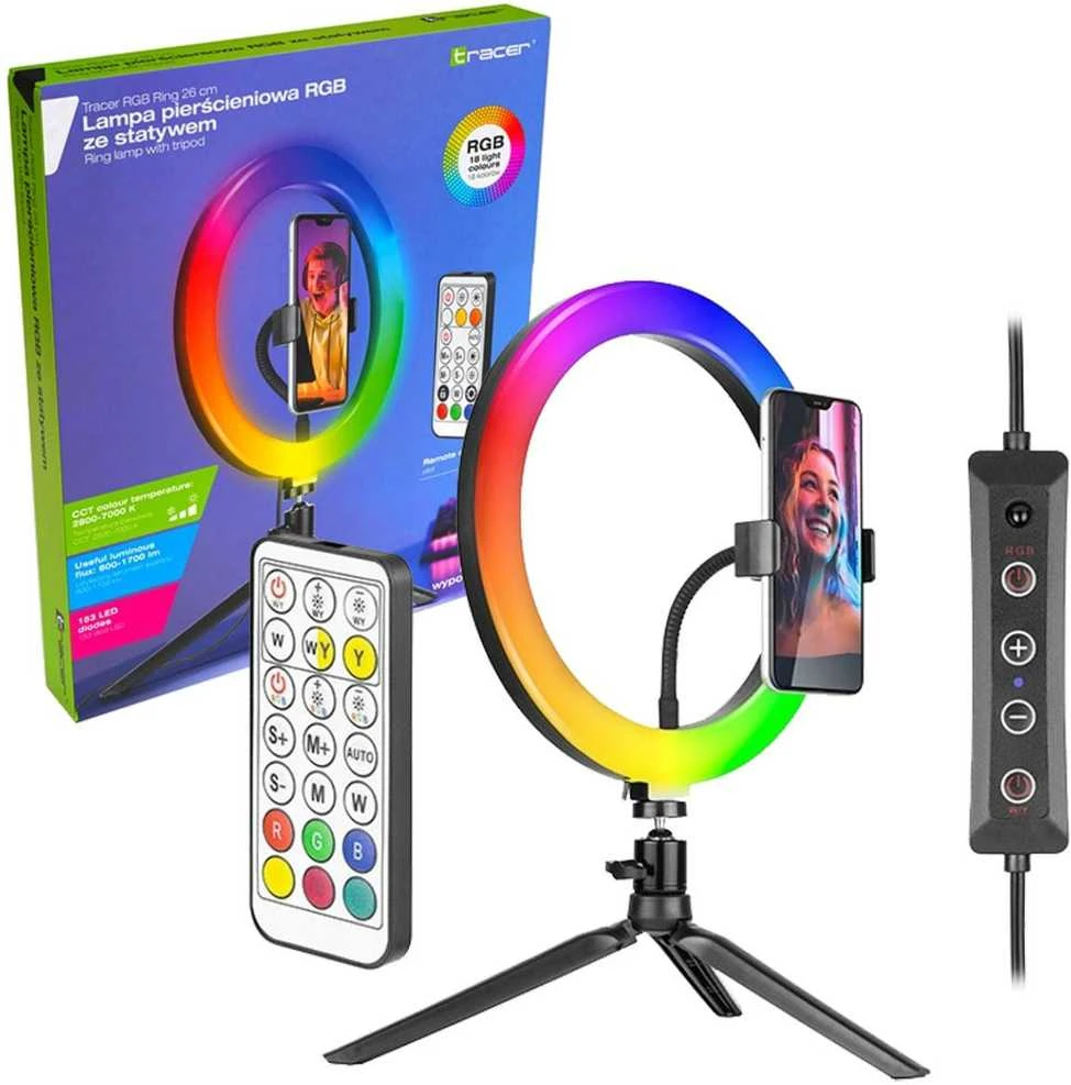 TRACER RING 26cm RGB mini tripod ring lamp