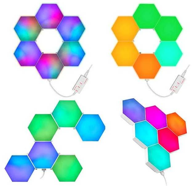 Tracer šešiakampės RGB Ambience lempos – Smart Hexagon