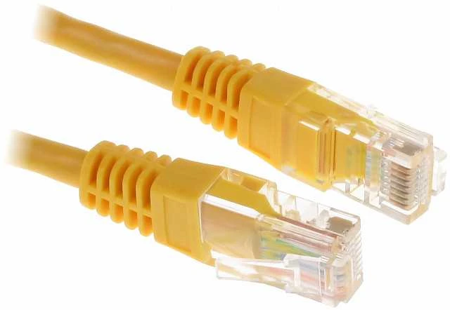 LANBERG PCU5-10CC-0100-Y Patchcord RJ45 kat. 5e UTP 1m geltona