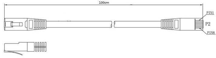 LANBERG PCF6-10CC-0100-S Patchcord RJ45 kat.6 FTP 1m Pilkas