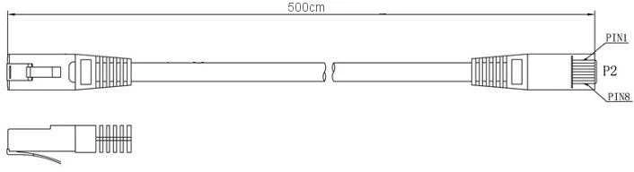 LANBERG PCF6-10CC-0500-S Patchcord RJ45 kat.6 FTP 5m Pilkas
