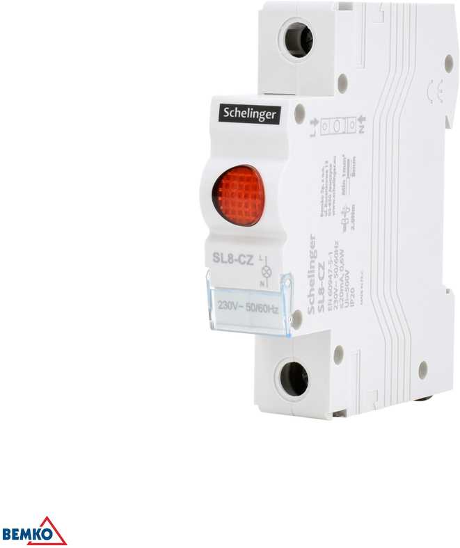 Bemko LED signalinė lempa SL8 raudona SCHELINGER