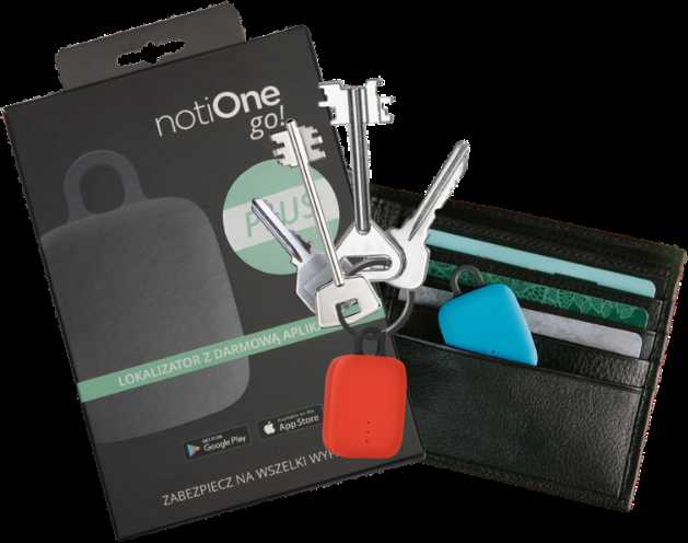 NotiOne GO - Bluetooth lokatorius su garsiniu signalu ir mygtuku - juodas