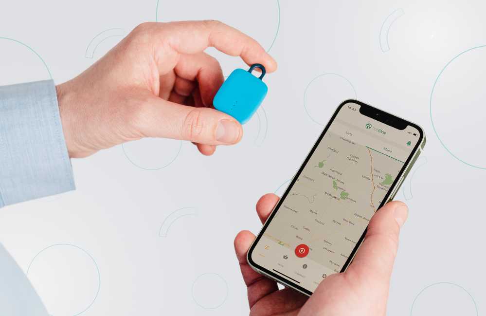 NotiOne GO - Bluetooth lokatorius su garsiniu signalu ir mygtuku - juodas