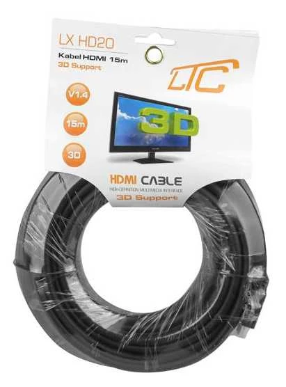 LTC kabelis HDMI-HDMI v1.4+filtras 15m