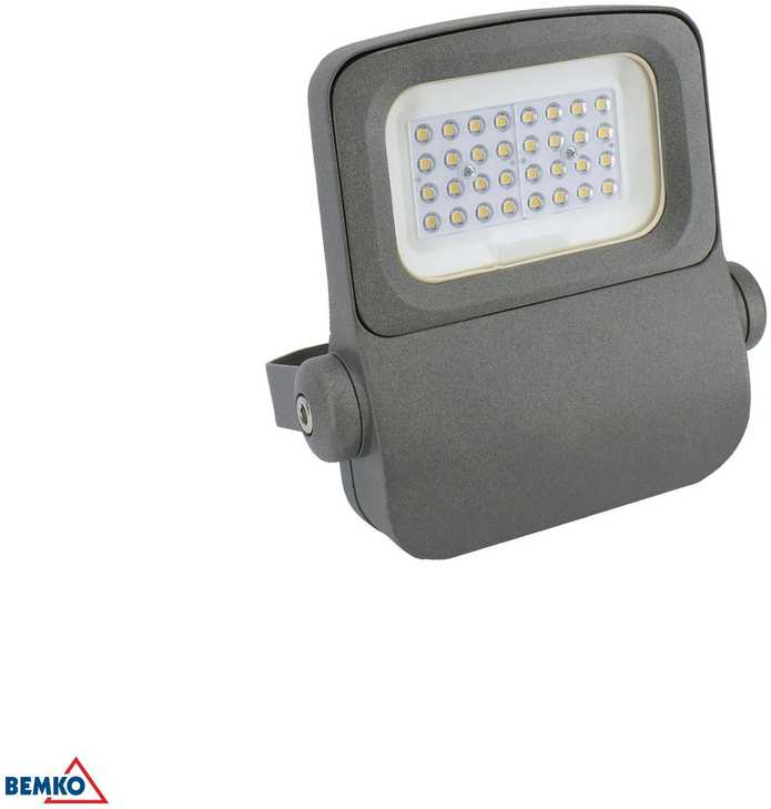 Luxmena 30W LED prožektorius CAMPUS, pilkas, 4000K, IP66