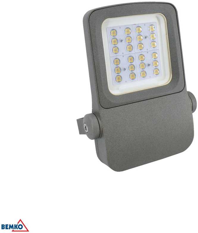 Luxmena 60W LED prožektorius CAMPUS, pilkas, 4000K, IP66