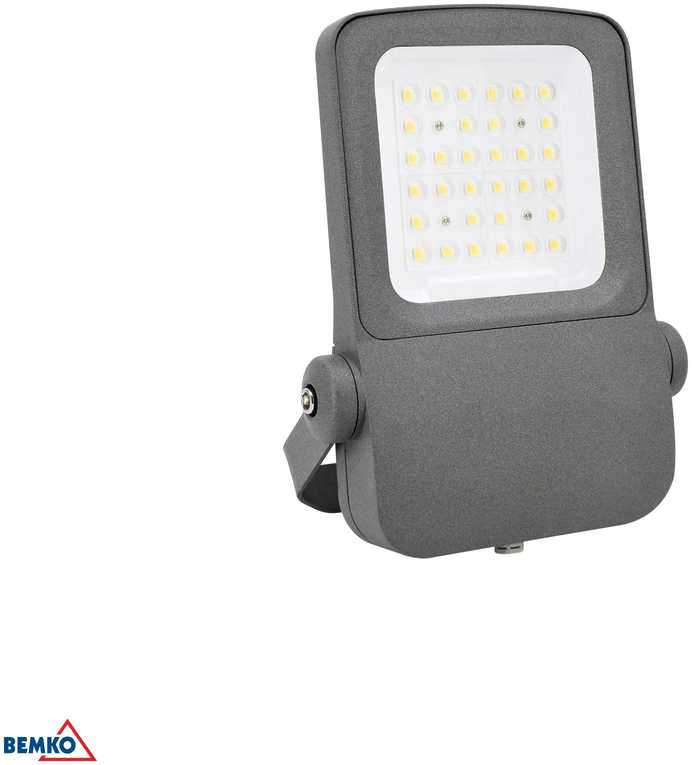 Luxmena 60W LED prožektorius CAMPUS, pilkas, 4000K, IP66