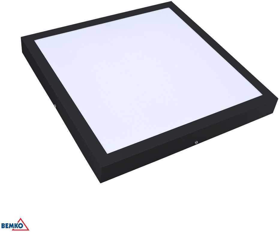 Lubinis šviestuvas Bemko 32W LED paviršinė panelė DENAR, juoda, 4000K
