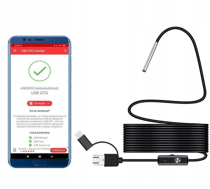 Luxury Goods Prabangių prekių kamera, tikrinama AN97-3.9MM HD Android USB-C