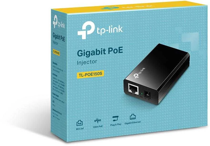 TP-LINK | PoE injektorius 15.4W | TL-PoE150S | Ethernet LAN (RJ-45) jungtys 2x10/100/1000