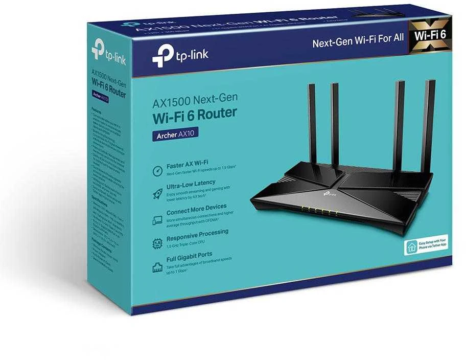 Maršrutizatorius TP-Link Archer AX10 AX1500 Wi-Fi 6