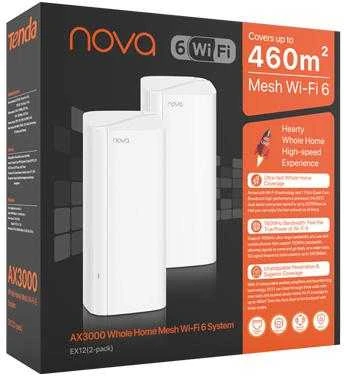 Tinklo Maršrutizatorius - Tenda EX12 Dviguba Juosta AX3000 Wi-Fi 6