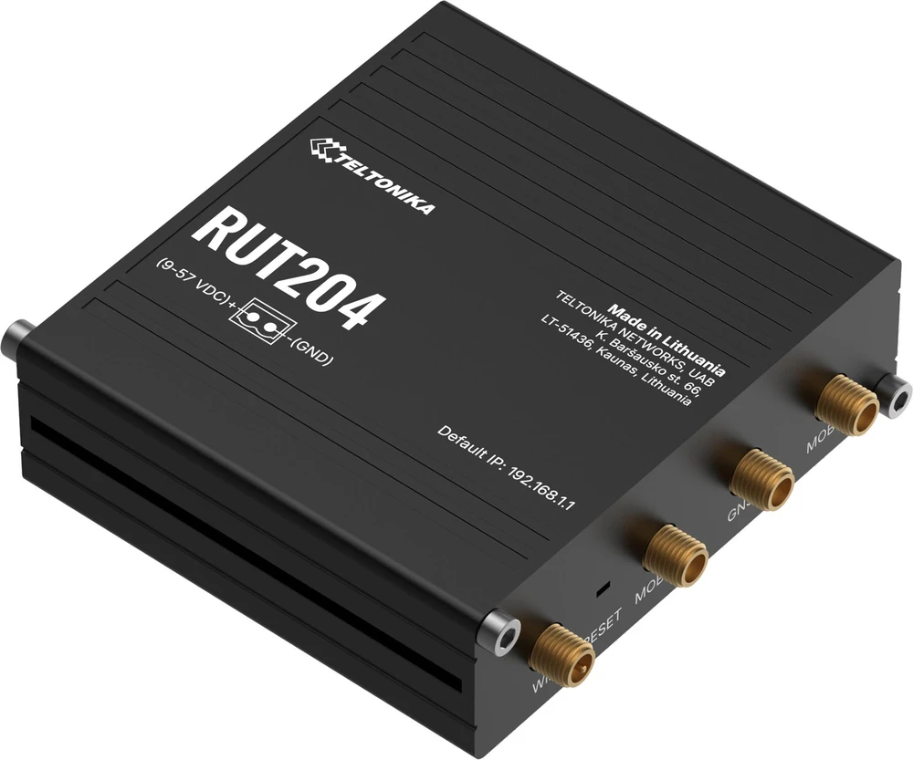 Teltonika RUT204 maršrutizatorius pramoninis 4G / LTE (RUT2040AAAA0) RS232/CAN
