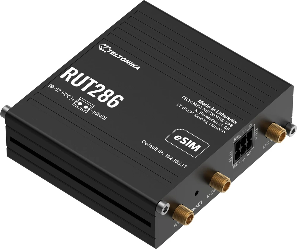 Maršrutizatorius Teltonika RUT286 router pramoninis 4G / LTE (RUT286AAAAA0)