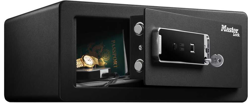 Master Lock LX110Beurhro Biometrinis seifas prekėms apsaugoti nuo vertybių, juodas, 19,5 x 43 x 37 cm