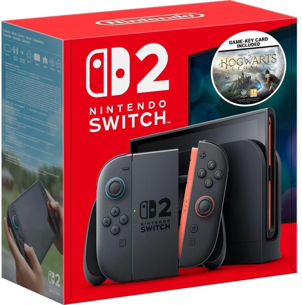 Nintendo Switch 2 + Hogwarts Legacy nešiojama žaidimų konsolė Juodas