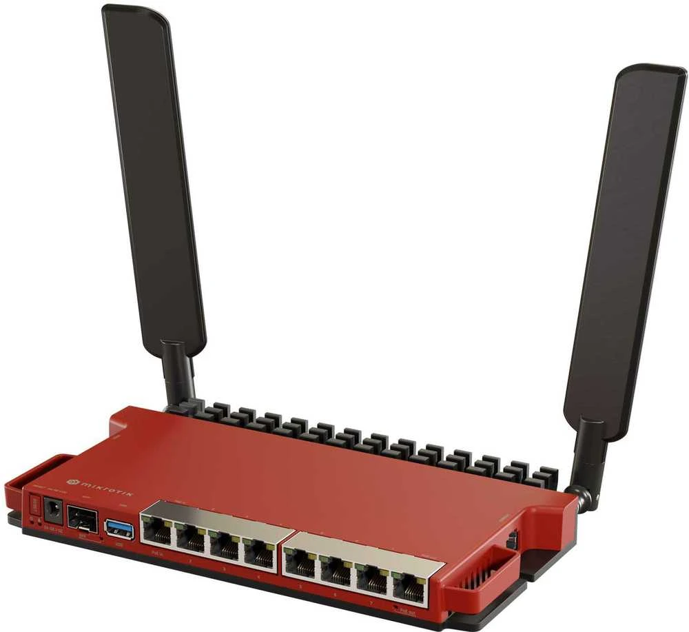 MikroTik | Maršrutizatorius | L009UiGS-2HaxD-IN | 802.11ax | 10/100/1000 Mbit/s | Ethernet LAN (RJ-45) jungtys 8 | Tinklelio atramos Nr. | MU-MiMO Nr. | Nėra mobiliojo plačiajuosčio ryšio | Antenos tipas Išorinė | 1x A tipo USB 3.0