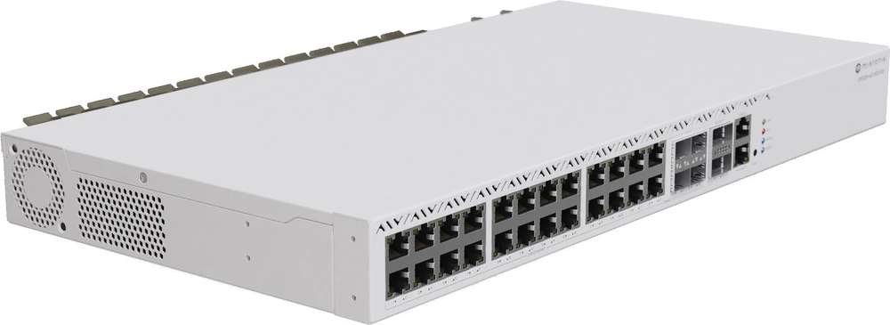 Maršrutizatorius MIKROTIK CRS326-4C+20G+2Q+RM komutatorius 20x RJ45 2.5G 4x 2.5G ETH/10G SFP+ derinys 2x 40G QSFP+