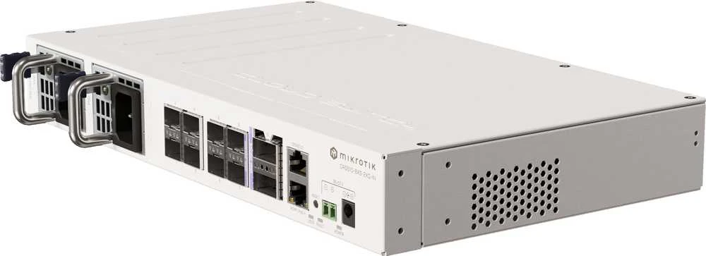 Maršrutizatorius MIKROTIK CRS510-8XS-2XQ-IN 2x100 Gigabit QSFP28 jungtys 8x25 Gigabit SFP28 jungtys dvigubas karštojo keitimo