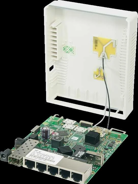 Šakotuvas Mikrotik „MicroTick“ | RB962UiGS-5HacT2HnT | hAP ac | 802.11ac | 1300 Mbps | 10/100/1000 Mbps | Ethernet LAN (RJ-45) jungtis 5 | MU-MiMO Taip | 12 min.