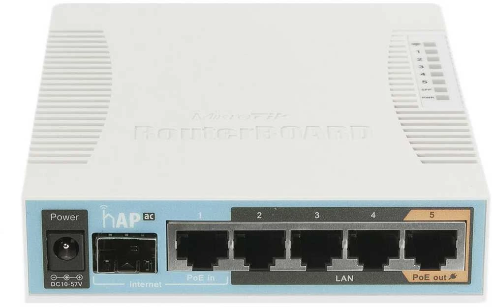 Šakotuvas Mikrotik „MicroTick“ | RB962UiGS-5HacT2HnT | hAP ac | 802.11ac | 1300 Mbps | 10/100/1000 Mbps | Ethernet LAN (RJ-45) jungtis 5 | MU-MiMO Taip | 12 min.