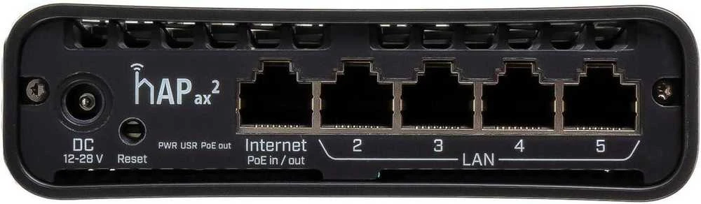 „MikroTik C52iG-5HaxD2HaxD-TC“ – „hAP ax2“ | „MicroTick“ | „hAP ax2“ | C52iG-5HaxD2HaxD-TC | 802.11ax | 1200 Mbit/s (5 GHz) / 574 Mbit/s (2,4 GHz) Mbit/s | Ethernet LAN (RJ-45) jungtis 5 | Nėra mobiliojo plačiajuosčio ryšio | 0