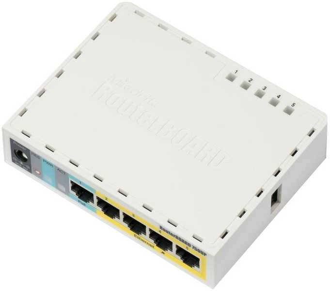 Šakotuvas MIKROTIK MT RB750UPr2 MikroTik RB750UPr2 hEX PoE lite L4 64MB RAM, 5xLAN, 1xUSB, 2-5 prievadai, PoE išvestis 1A