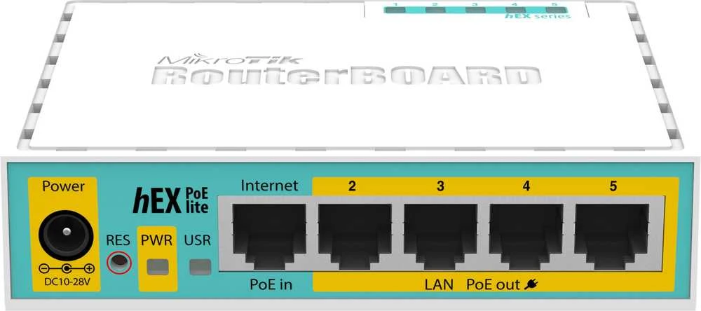 Šakotuvas MIKROTIK MT RB750UPr2 MikroTik RB750UPr2 hEX PoE lite L4 64MB RAM, 5xLAN, 1xUSB, 2-5 prievadai, PoE išvestis 1A