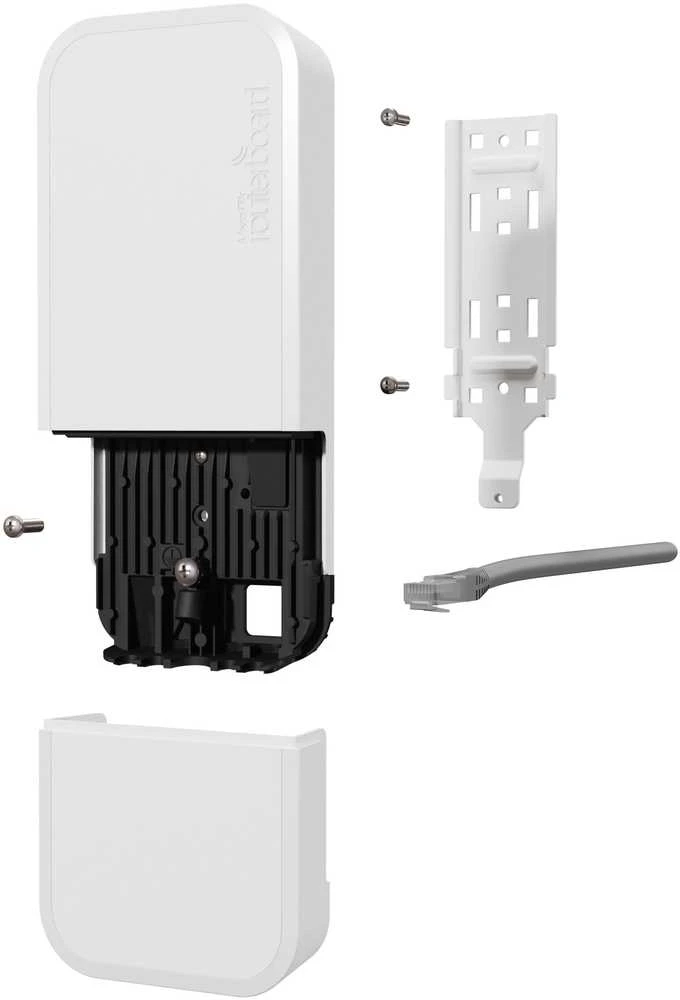 „MikroTik“ | „wAP ax“ dviejų dažnių gigabito eternetas X2 | wAPG-5HaxD2HaxD | 10/100/1000 Mbit/s | Ethernet LAN (RJ-45) jungtys 2 | Tinklo palaikymas: ne | MU-MiMO: ne | nėra mobiliojo plačiajuosčio ryšio