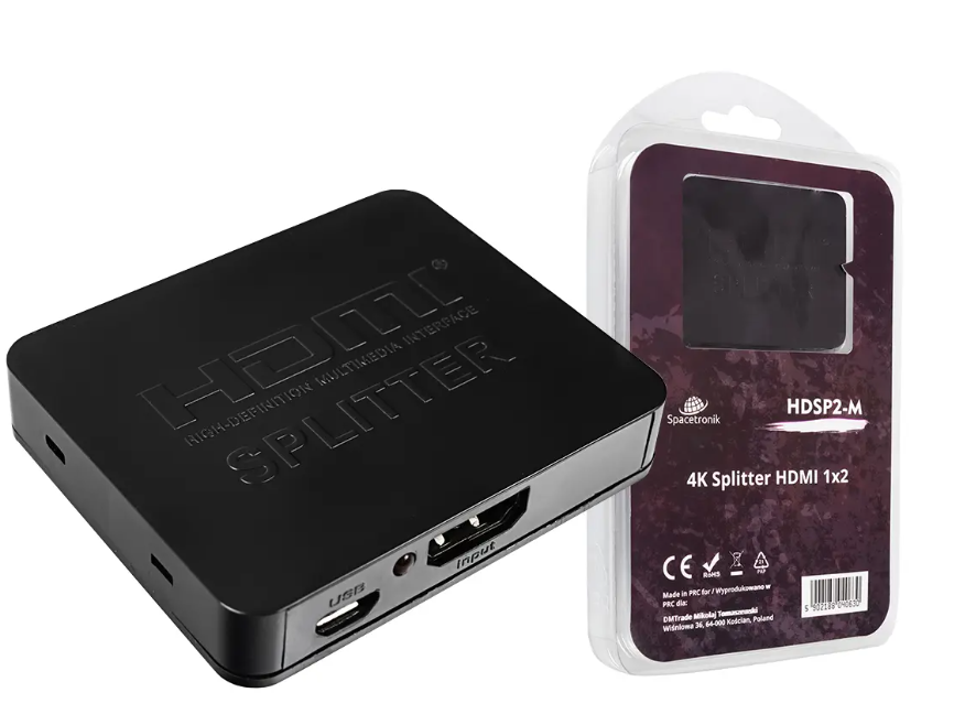 Spacetronik HDSP2-M mini HDMI 1/2 skirstytuvas