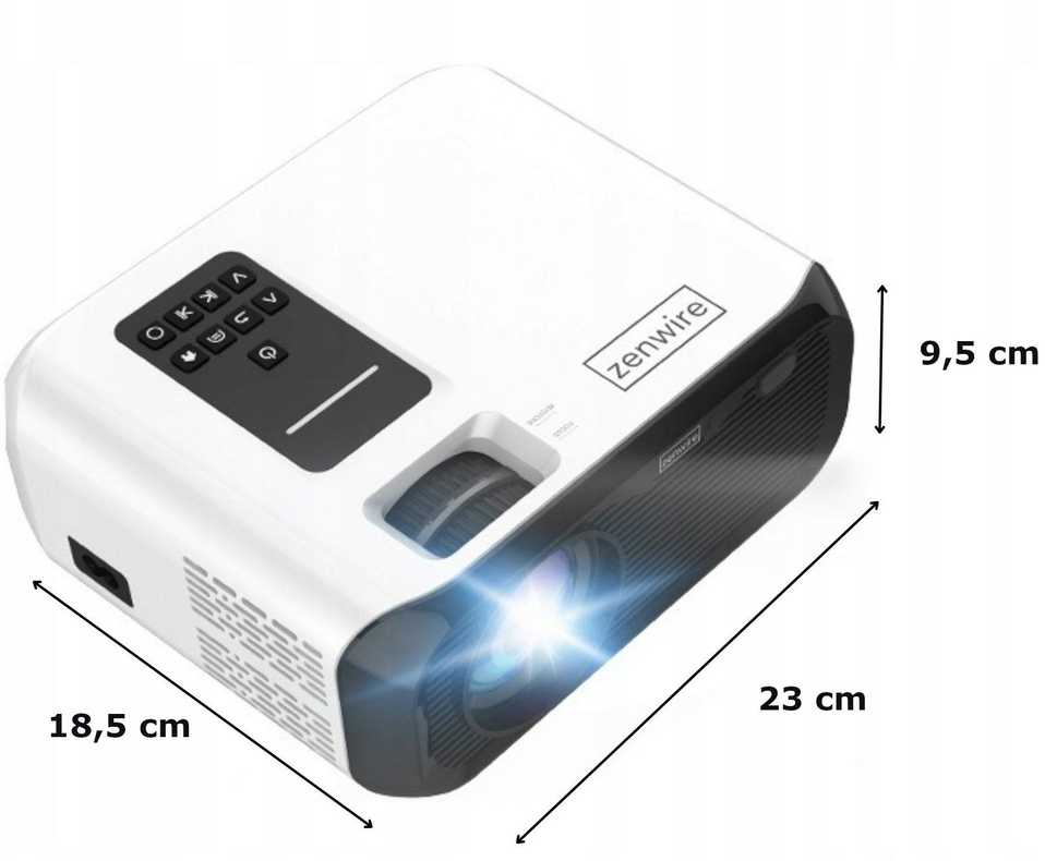 Mini projektorius Zenwire E500s su WiFi, Full HD, 7500lm