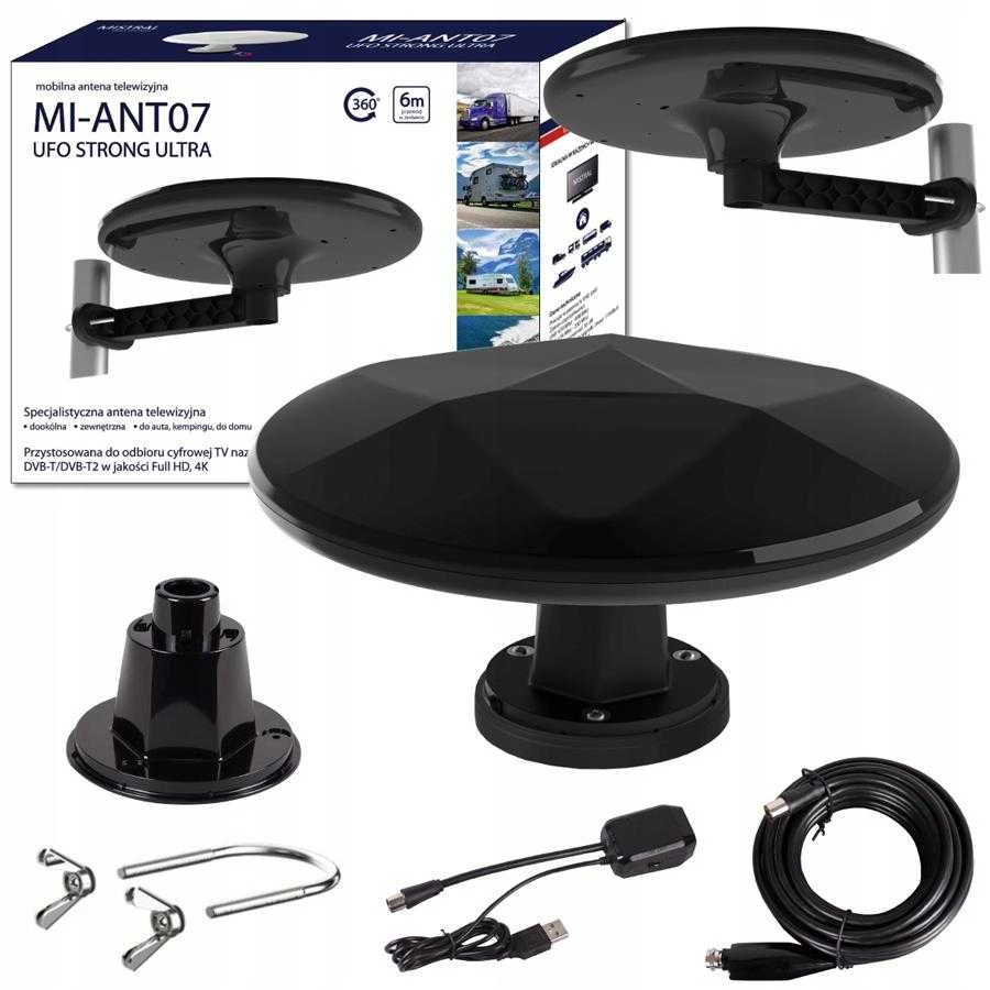Oem Mobiliosios televizijos antena UFO STRONG ULTRA MI-ANT07 Mistral juoda