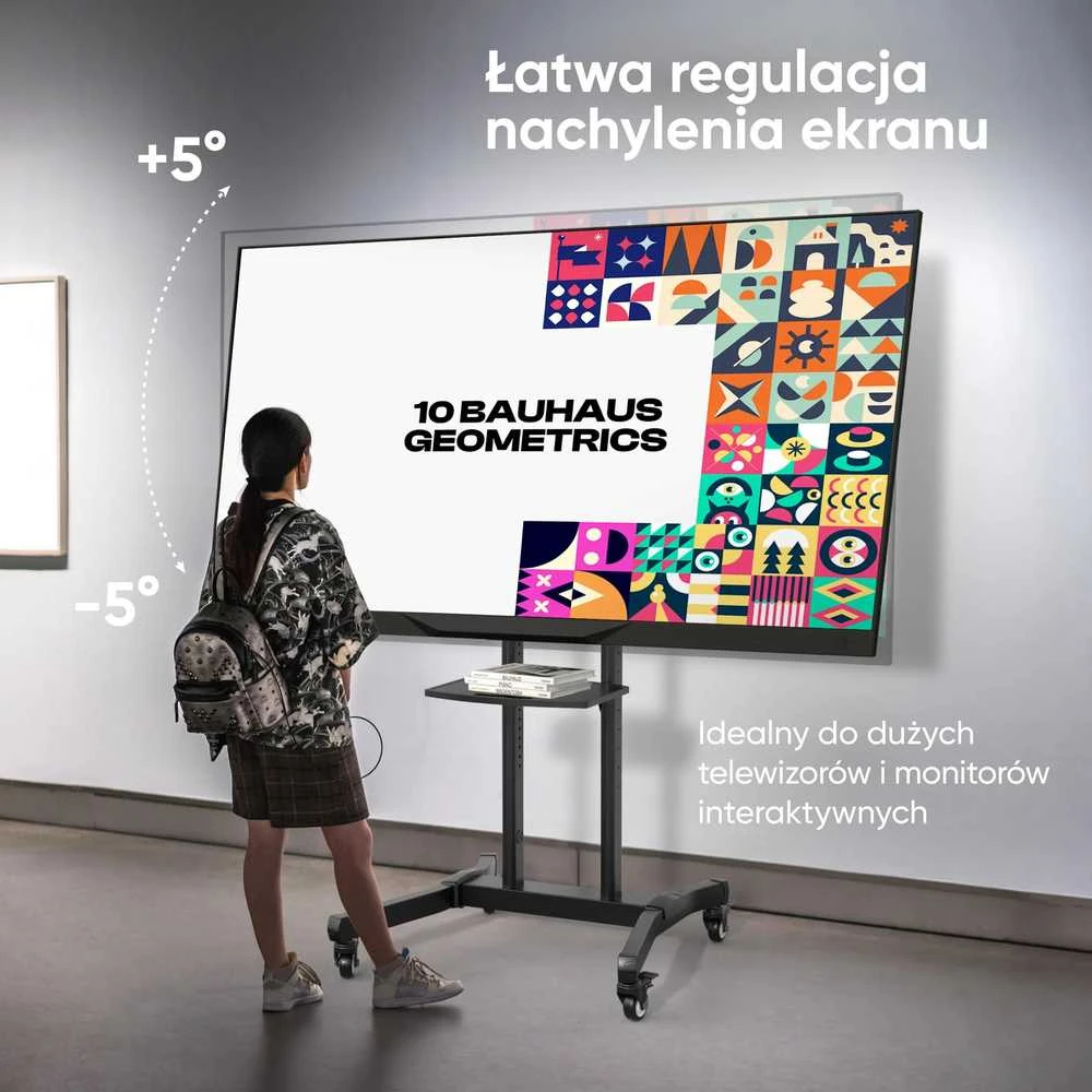 Laikiklis TV SET ACC MOBILE STAND/50-90"/Juodas TS1891-B ONKRON