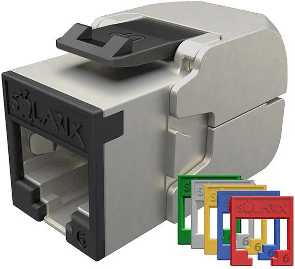 „Solarix“ savisriegio raktas CAT6 STP SXKJ-6-STP-RAL-SA, RAL FIT moduliai, GROUND LOCK