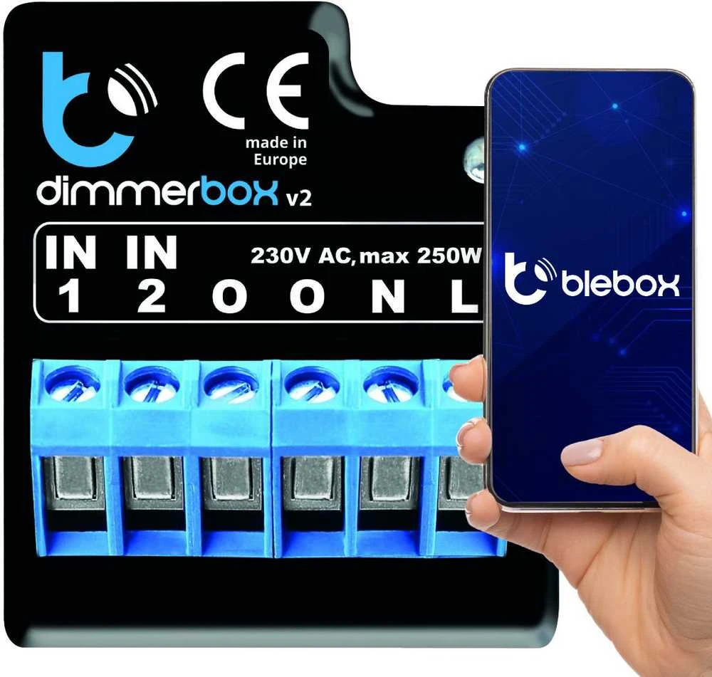 BleBox DimmerBox v2 - valdiklis 230V šviesai per WiFi - Android/iOS programa