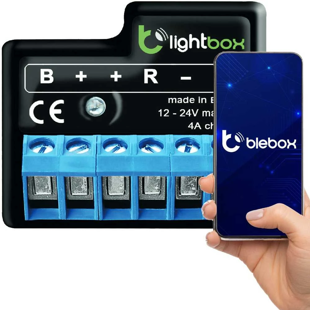 BleBox LightBox v4 - LED RGBW Bluetooth tvarkyklė - Android / iOS programa